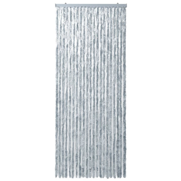 Zastor protiv insekata sivo-bijeli 90 x 220 cm šenil