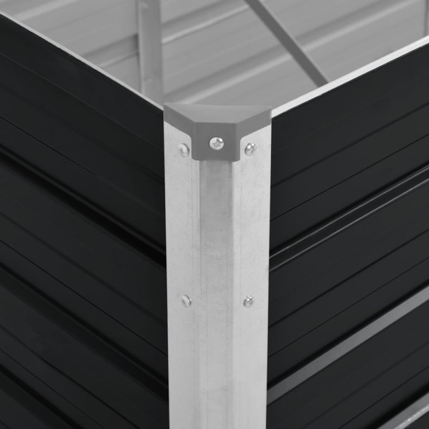 Povišena vrtna gredica antracit 320x80x77 cm pocinčani čelik