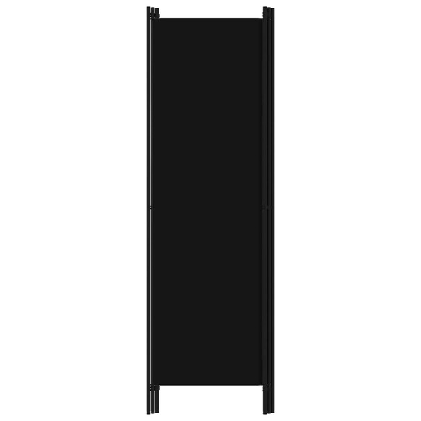 Sobna pregrada s 3 panela crna 150 x 180 cm