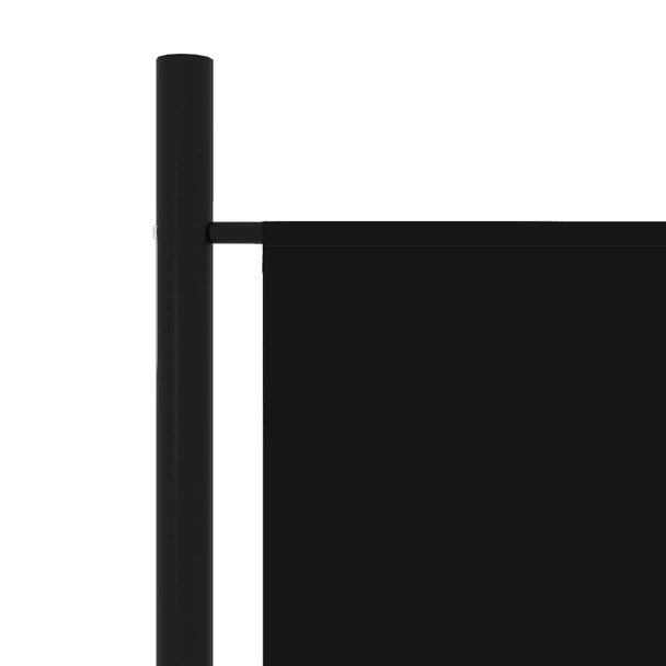 Sobna pregrada s 3 panela crna 150 x 180 cm