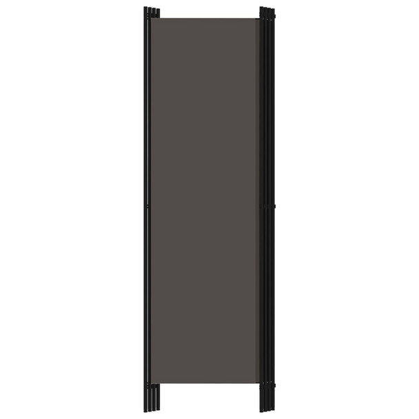 Sobna pregrada s 4 panela antracit 200 x 180 cm
