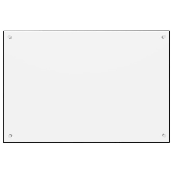 Kuhinjska zaštita od prskanja bijela 90 x 60 cm kaljeno staklo