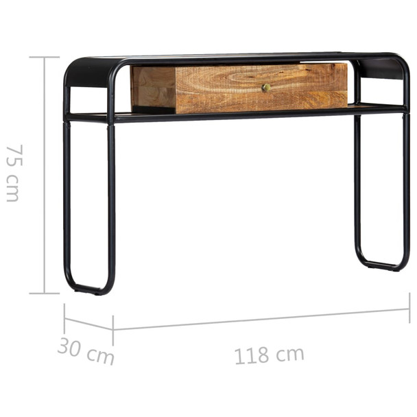 Konzolni stol od masivnog drva manga 118 x 30 x 75 cm