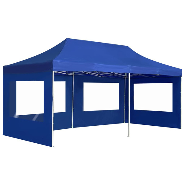 Profesionalni sklopivi šator za zabave 6 x 3 m plavi