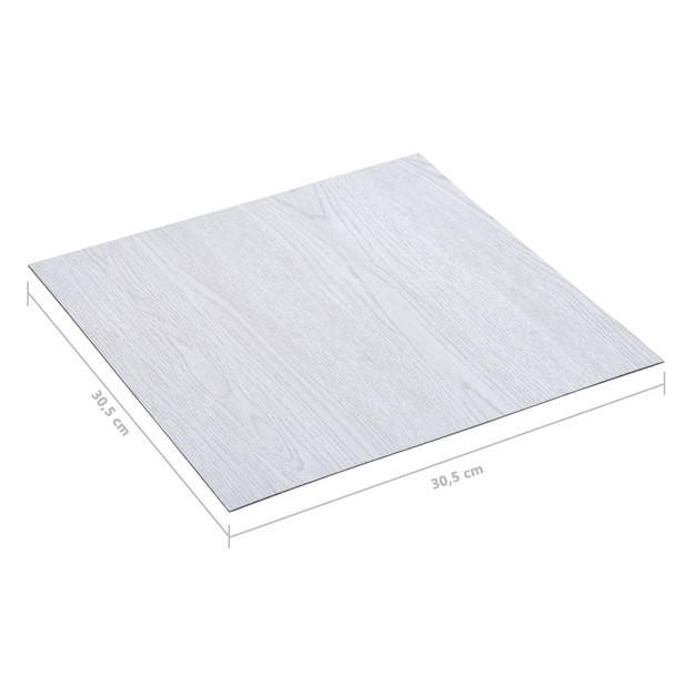 Samoljepljive podne obloge 5,11 m² PVC bijele
