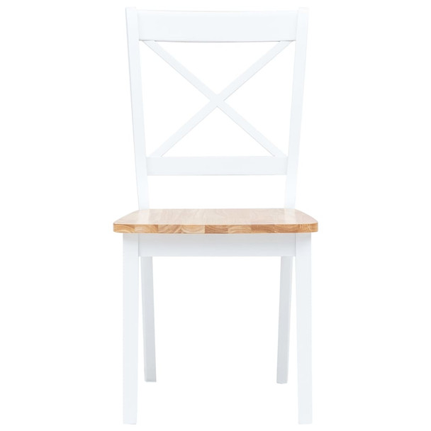 Blagovaonske stolice od drva kaučukovca 2 kom bijele
