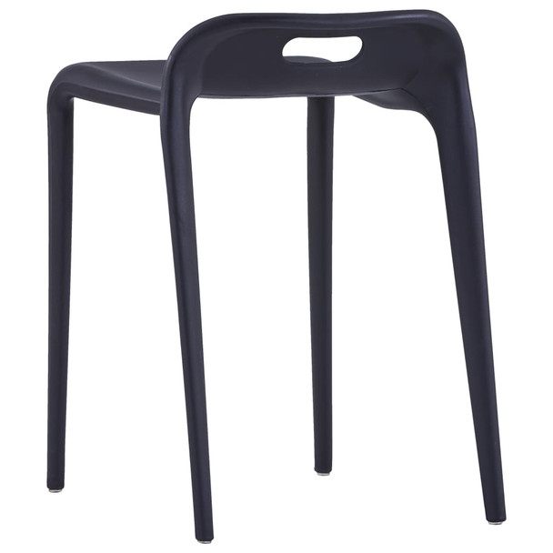 Složivi stolci 4 kom crni plastični