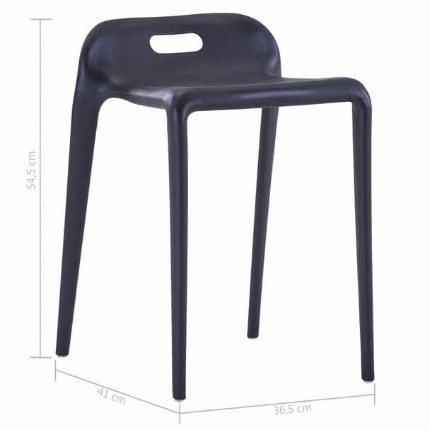 Složivi stolci 4 kom crni plastični