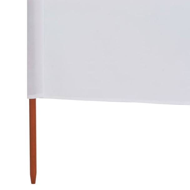Vjetrobran s 3 panela od tkanine 400 x 80 cm pješčano bijeli