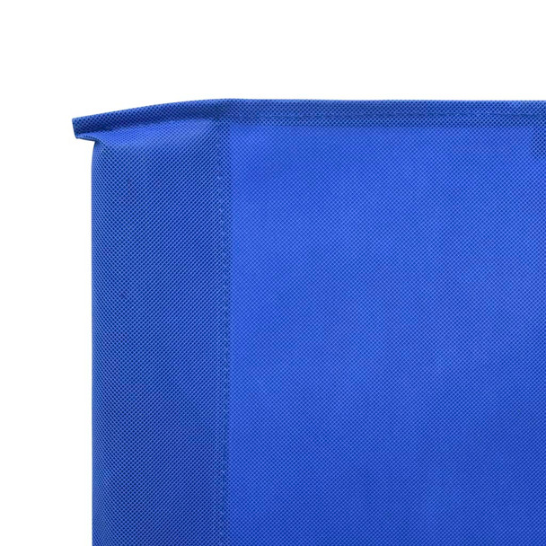 Vjetrobran s 3 panela od tkanine 400 x 80 cm azurno plavi