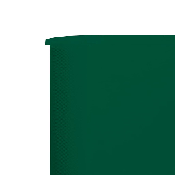 Vjetrobran s 5 panela od tkanine 600 x 160 cm zeleni