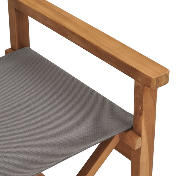 Redateljska stolica od masivne tikovine siva