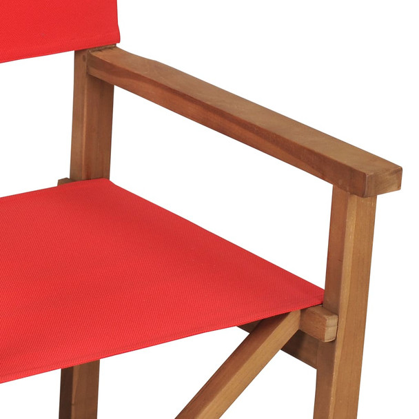 Redateljska stolica od masivne tikovine crvena