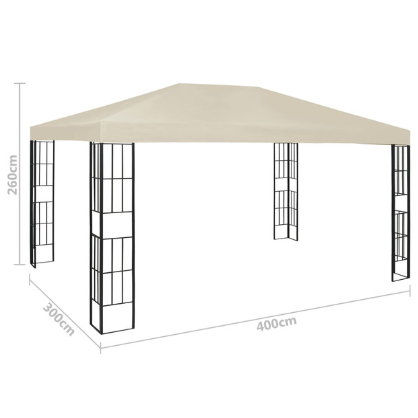 Sjenica 3 x 4 m krem