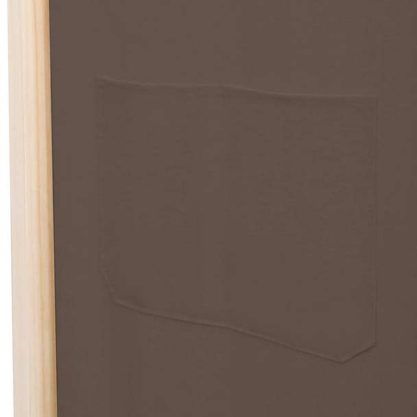 Sobna pregrada sa 6 panela od tkanine 240 x 170 x 4 cm smeđa
