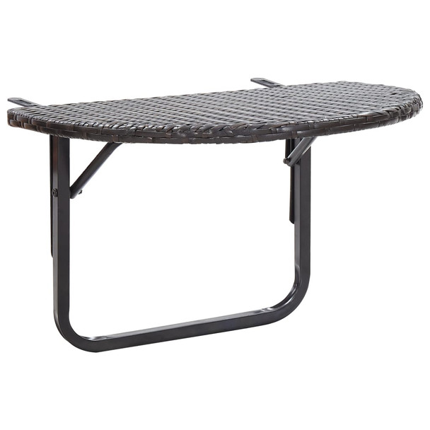 Balkonski stol smeđi 60 x 60 x 40 cm od poliratana