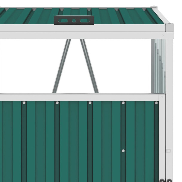 Spremište za kantu za smeće zeleno 72 x 81 x 121 cm čelično