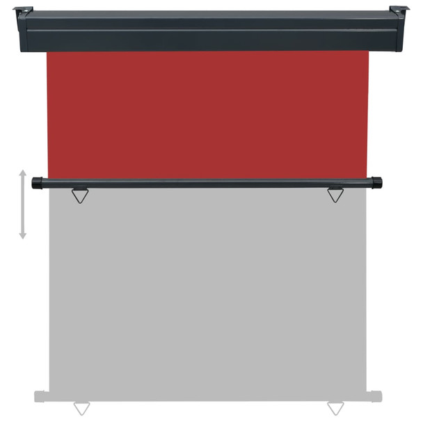 Balkonska bočna tenda 160 x 250 cm crvena
