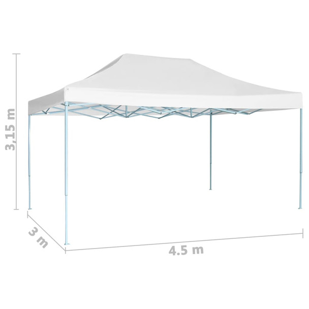 Sklopivi šator za zabave 3 x 4,5 m bijeli