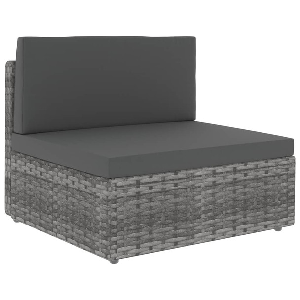 Modularni trosjed od poliratana sivi