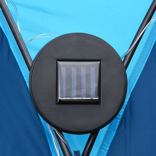 Šator za zabave s 4 bočna zida LED 3,6 x 3,6 x 2,3 m plavi