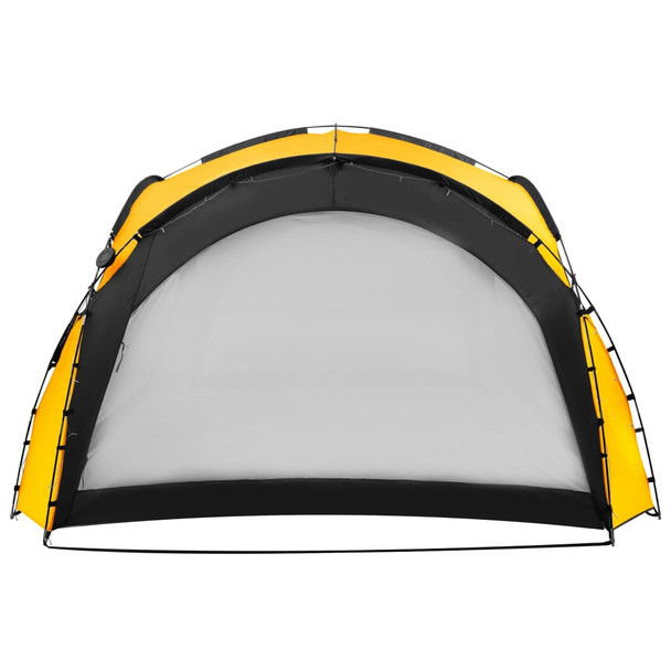 Šator za zabave s 4 bočna zida LED 3,6 x 3,6 x 2,3 m žuti