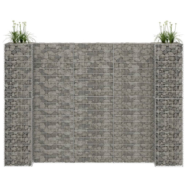 Gabionska sadilica u H-obliku od čelične žice 260 x 40 x 180 cm