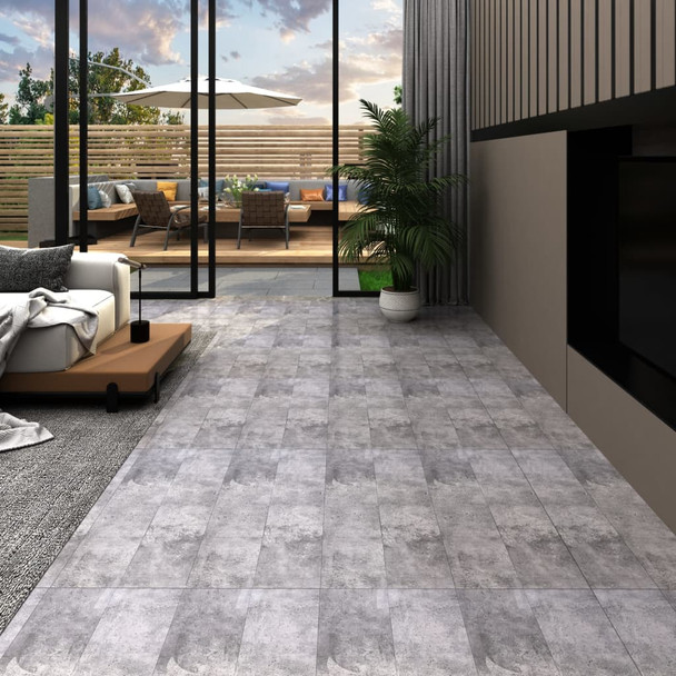 146559  PVC Flooring Planks 5,02 m² 2 mm Self-adhesive Cement Brown