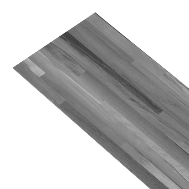 Podne obloge od PVC-a 5,02 m² 2 mm samoljepljive prugaste sive