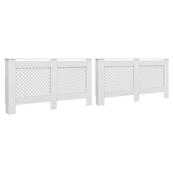 vidaXL Pokrovi za radijator 2 kom bijeli 152 x 19 x 81,5 cm MDF