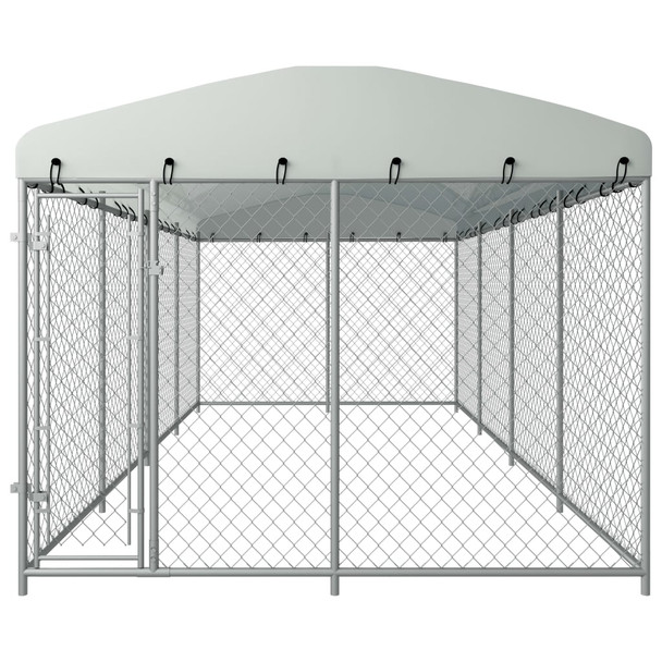 Vanjski kavez za pse s krovom 8 x 4 x 2,3 m