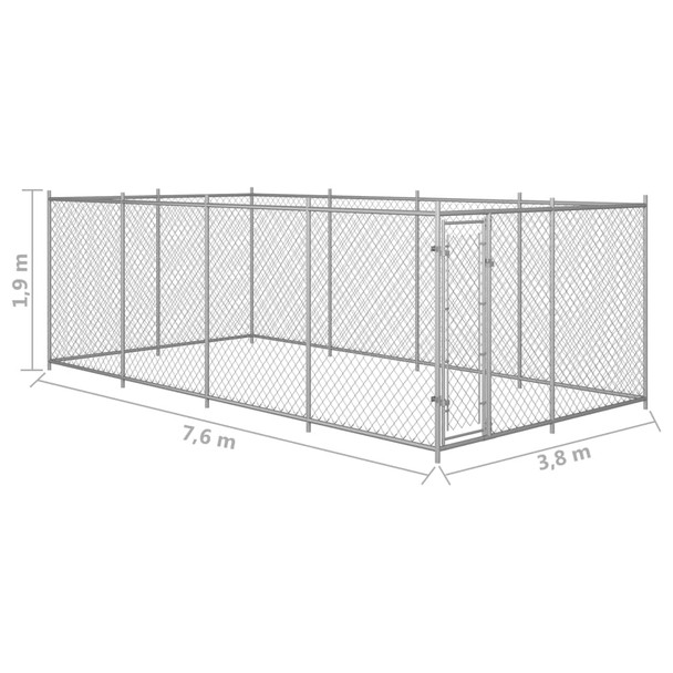 Vanjski kavez za pse 8 x 4 x 2 m