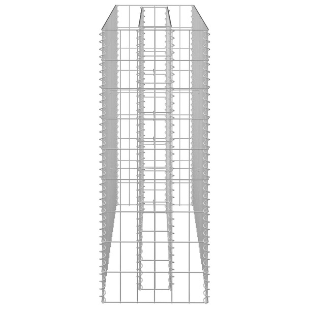 Gabionska sadilica od pocinčanog čelika 90 x 30 x 90 cm