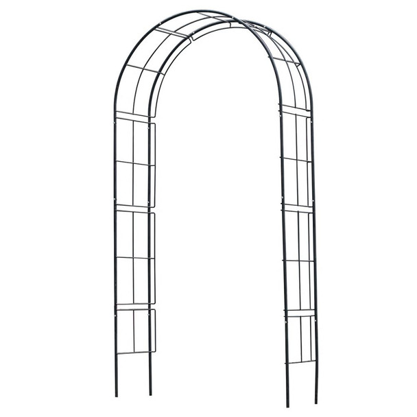 Nature Vrtni luk metalni 229 x 38 x 113 cm crni