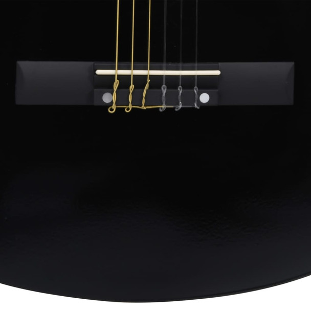 12-dijelni set klasične gitare Western sa 6 žica crni 38 "