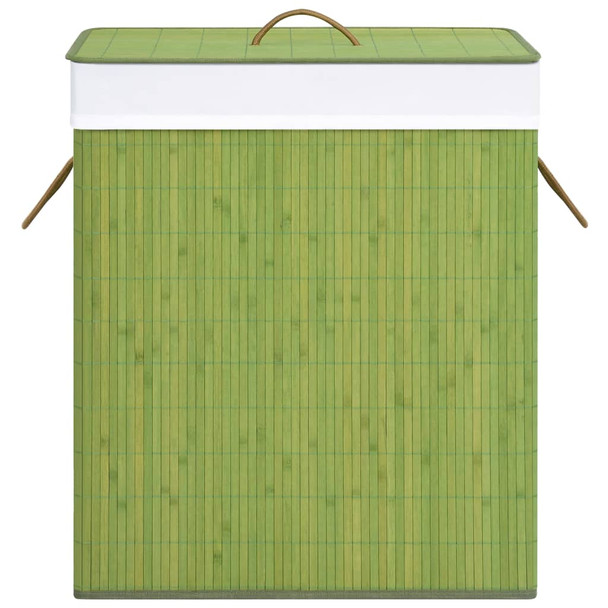 Košara za rublje od bambusa zelena 83 L