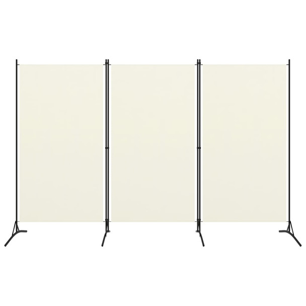 Sobna pregrada s 3 panela krem-bijela 260 x 180 cm