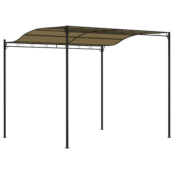 Nadstrešnica 3 x 2,5 m smeđe-siva 180 g/m²