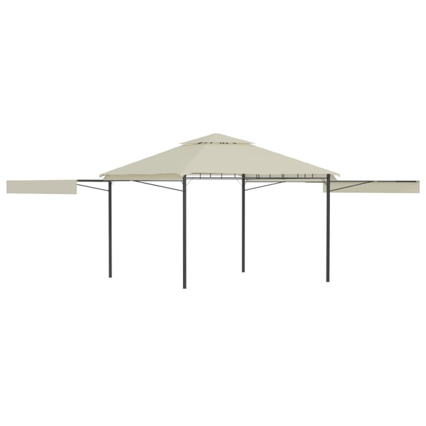 Sjenica s dvostrukim produžnim krovom 3x3x2,75 m krem 180g/m²