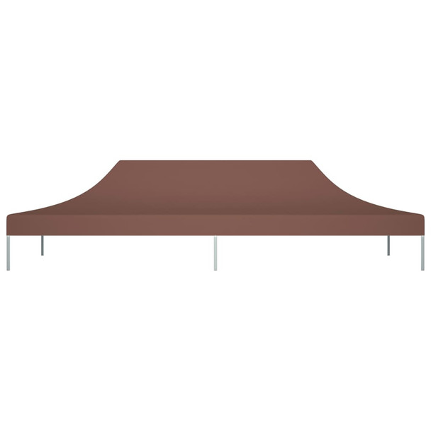 Krov za šator za zabave 6 x 3 m smeđi 270 g/m²