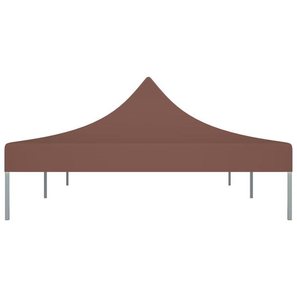 Krov za šator za zabave 6 x 3 m smeđi 270 g/m²