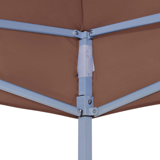 Krov za šator za zabave 6 x 3 m smeđi 270 g/m²