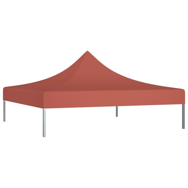 Krov za šator za zabave 2 x 2 m terakota 270 g/m²
