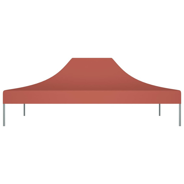 Krov za šator za zabave 4 x 3 m terakota 270 g/m²