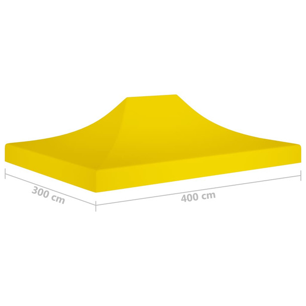 Krov za šator za zabave 4 x 3 m žuti 270 g/m²