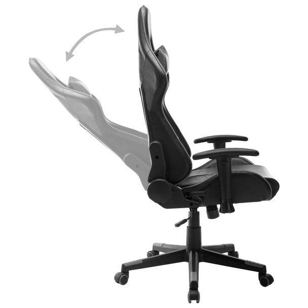 Igraća stolica od umjetne kože crno-siva