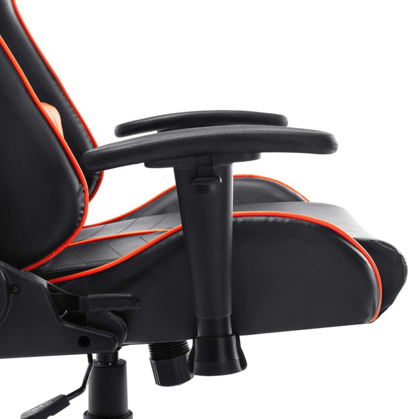 Igraća stolica od umjetne kože crno-narančasta