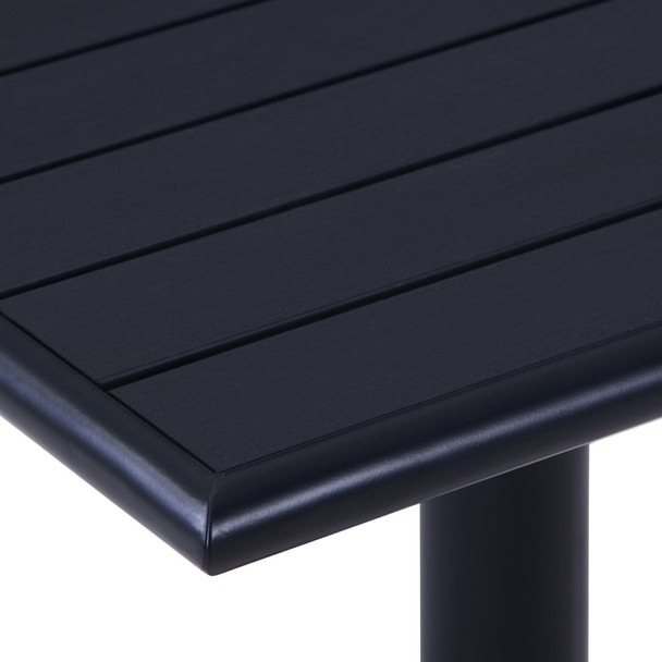 Vrtni stol crni 60 x 60 x 75 cm