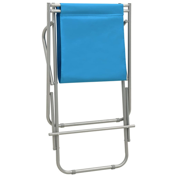 Stolice za ljuljanje 2 kom čelične plave
