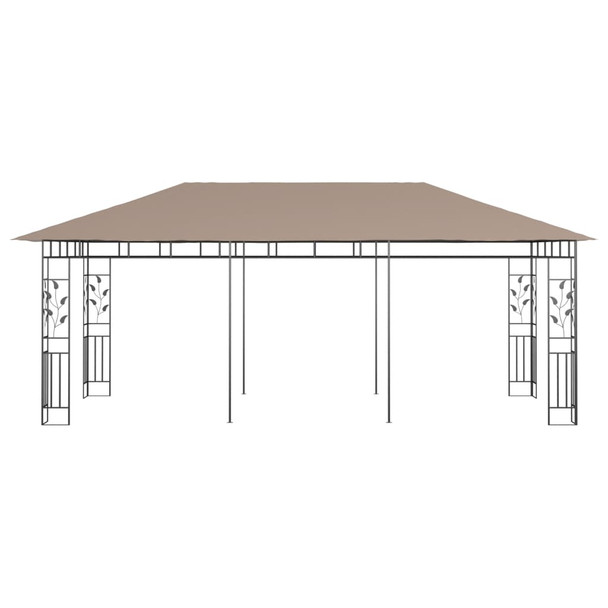 Sjenica s mrežom protiv komaraca 6x3x2,73 m smeđe-siva 180 g/m²